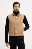 Péřová vesta Paul Smith hnědá barva, M1R-058Z-N02472