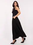 Čierna maxi sukňa s opaskom