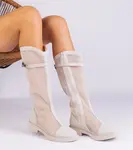 D/CEO Black cowboy boots on the block heel Abigail