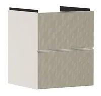 Hansgrohe Xevolos E - Umyvadlová skříňka 58x48x48 cm, 2 zásuvky, matná béžová/bronz 54173390