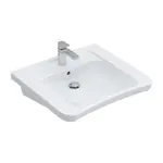 Villeroy & Boch ViCare - Umývadlo, 65x55 cm, s prepadom, otvor na batériu, AntiBac, CeramicPlus, biela 517867T2