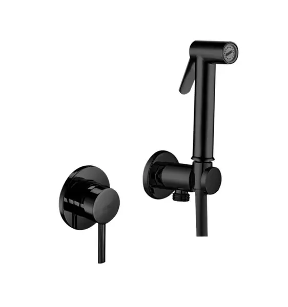 Paffoni Bidet Kit - Bidetová batéria pod omietku, so spŕškou a telesom, matná čierna KITDUP110NO