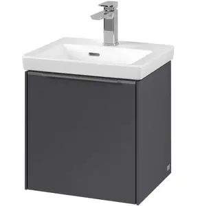 Villeroy & Boch Subway 3.0 - Umývadlová skrinka, 42x43x38 cm, 1 dvierka, grafitová C58100VR