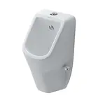 Duravit D-Code - Pisoár, horný prívod vody, Rimless, s HygieneGlaze, alpská biela 0828302000