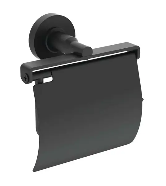 Ideal Standard IOM - Držiak toaletného papiera s krytom, hodvábna čierna A9127XG