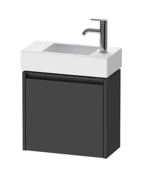 Duravit Ketho.2 - Umývadlová skrinka, 44x48x24 cm, 1 dvierka, pánty vpravo, grafit mat K25072R49490000