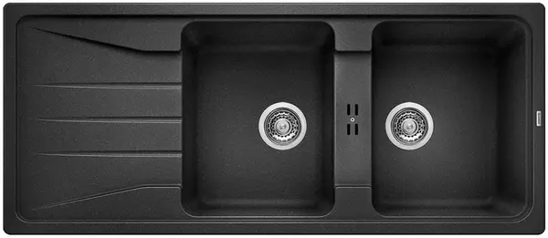Blanco Sona 8 - Silgranitový dřez, 116x50 cm, černá 525979