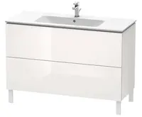 Duravit L-Cube - Umyvadlová skříňka 86x122x48 cm, 2 zásuvky, lesklá bílá LC662802222