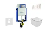 Geberit Kombifix - Set předstěnové instalace, klozetu a sedátka Ideal Standard Tesi, tlačítka Sigma20, bílá/chrom 110.302.00.5 NF5