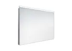 Nimco Zrcadla - Koupelnové podsvícené LED zrcadlo 80x60 cm, hranaté, aluminium ZP 8003