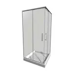 Jika Lyra plus - Sprchovací kút 88-90x88-90 cm, biela/číre sklo H2513820006651