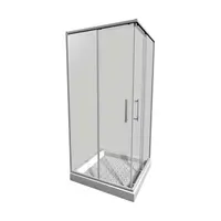 Jika Lyra plus - Sprchovací kút 88-90x88-90 cm, biela/číre sklo H2513820006651