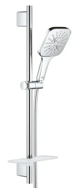 Grohe Rainshower SmartActive Cube - Súprava sprchovej hlavice 130 6,8 l/min, 3 prúdy, tyče 60 cm a hadice, chróm 26585000