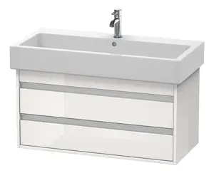 Duravit Ketho - Umývadlová skrinka 48x95x44 cm, 2 zásuvky, lesklá biela KT663802222
