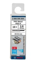 Bosch Příslušenství - Sada vrtáků do kovu, 2,8x61 mm, 10 ks 2608595054