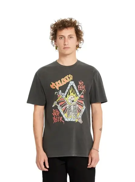 Volcom pánské tričko Just Beer Pw Black | Černá | Velikost L | 100% bavlna