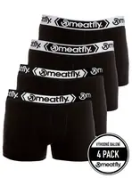 Meatfly pánské boxerky Balboa Boxershorts Four Pack Black/Black | Černá | Velikost S