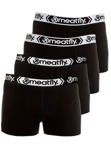 Meatfly pánské boxerky Balboa Boxershorts Four Pack Black/Black | Černá | Velikost S