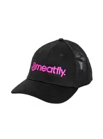 Meatfly kšiltovka MF Logo Trucker Magenta / Black | Černá | Velikost One Size