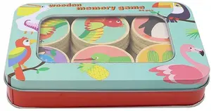 Dřevěná paměťová hra s ptáky