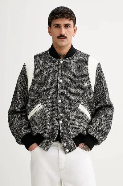 Bunda z vlněné směsi Kenzo Wool Varsity Jacket
