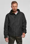Black windbreaker with front zipper