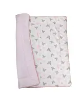 Bomimi HRACIE deka 120x120, bavlna, obojstranná MOTÝLE, RŮŽOVÁ