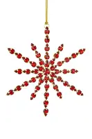 Závěsná dekorace home & lifestyle 16 x 13,5 x 1 cm žlutá barva