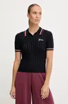 Polo tričko s prímesou vlny Guess SABINA