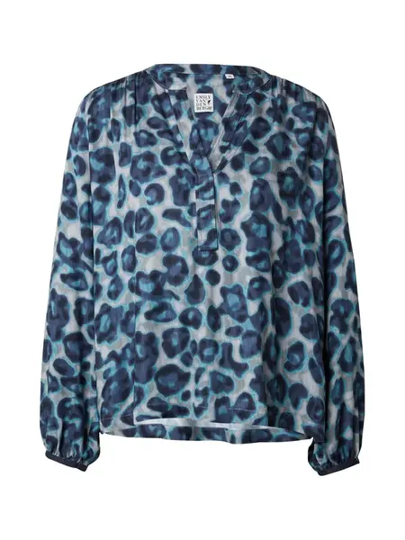 Emily Van Den Bergh Blúzka  námornícka modrá / námornícka modrá / vodová / striebornosivá