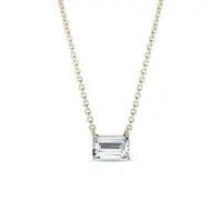 Náhrdelník ze žlutého zlata s lab grown diamantem KLENOTA