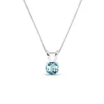 Náhrdelník z bílého zlata s kulatým topazem KLENOTA
