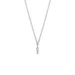 Náhrdelník s diamantem v bílém 14k zlatě KLENOTA