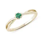 Prsteň so smaragdom zo žltého zlata KLENOTA