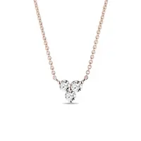 Diamantový náhrdelník v růžovém zlatě KLENOTA