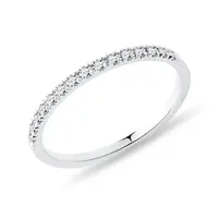 Prsten half eternity z bílého zlata s diamanty KLENOTA