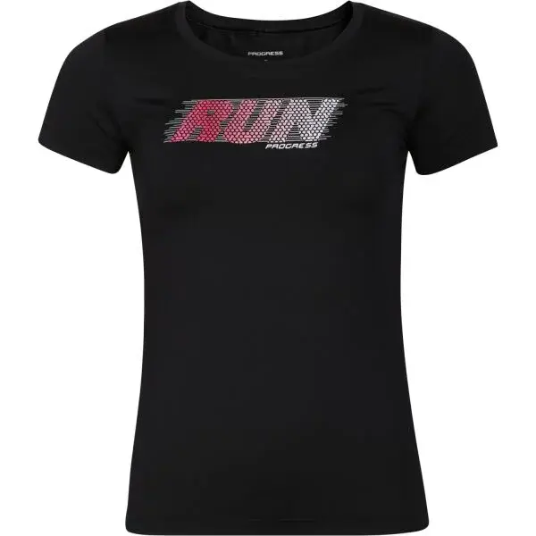 PROGRESS DEPORTA RUN Dámske športové tričko, čierna, veľkosť