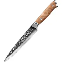 Damaškový kuchynský nôž - Utility/Hnedá H37477