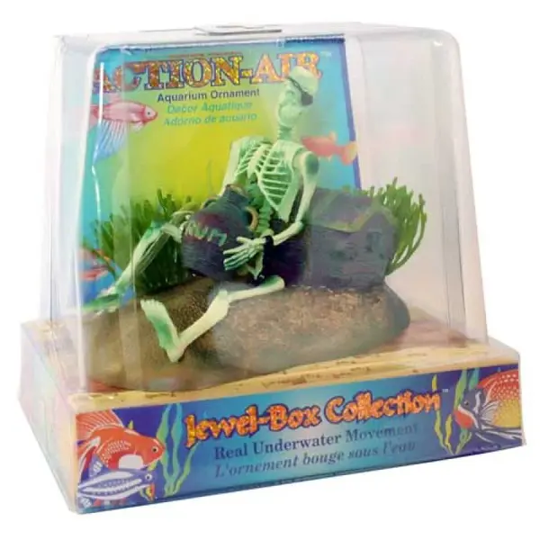 PENN PLAX ACTION-AIR pohyblivá kostra s džbánom 9x5,5x8cm