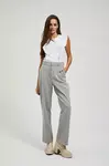 Marisse Gray Straight-Leg Suit Trousers With Pockets