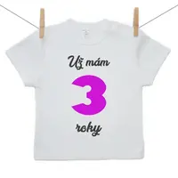 Boodyy Tričko s krátkym rukávom Už mám 3 roky Dievča 68 (3-6 mesiacov)