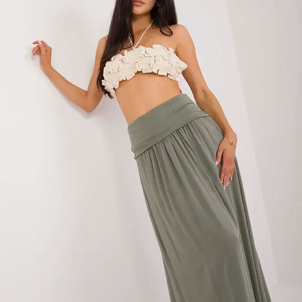 Khaki rozšířená sukně Clarence OCH BELLA