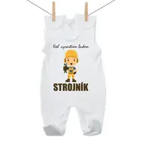 Boodyy Dupačky Keď vyrastiem budem strojník 86 (12-18 mesiacov)