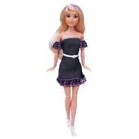 Bábika v čierných šatách 30cm