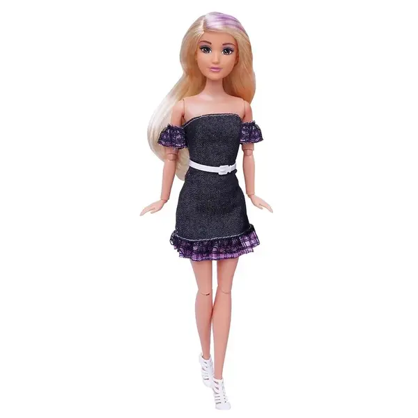 Bábika v čierných šatách 30cm