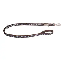 Prepínacie vodítko Red Dingo s modrými bodkami hnedé, šírka: 25 mm