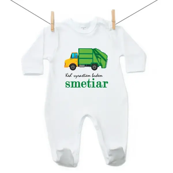 Boodyy Overal Keď vyrastiem budem smetiar 92 (18-24 mesiacov)