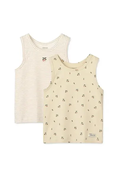 Detský bavlnený top Liewood Faris Printed Tank Top 2-pack 2-pak