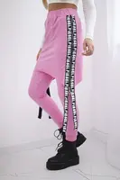 Pants/suit with selfie lettering light pink