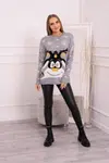 Christmas sweater with reindeer gray